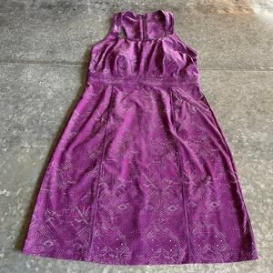 Title Nine Magenta Geometric A-Line Dress